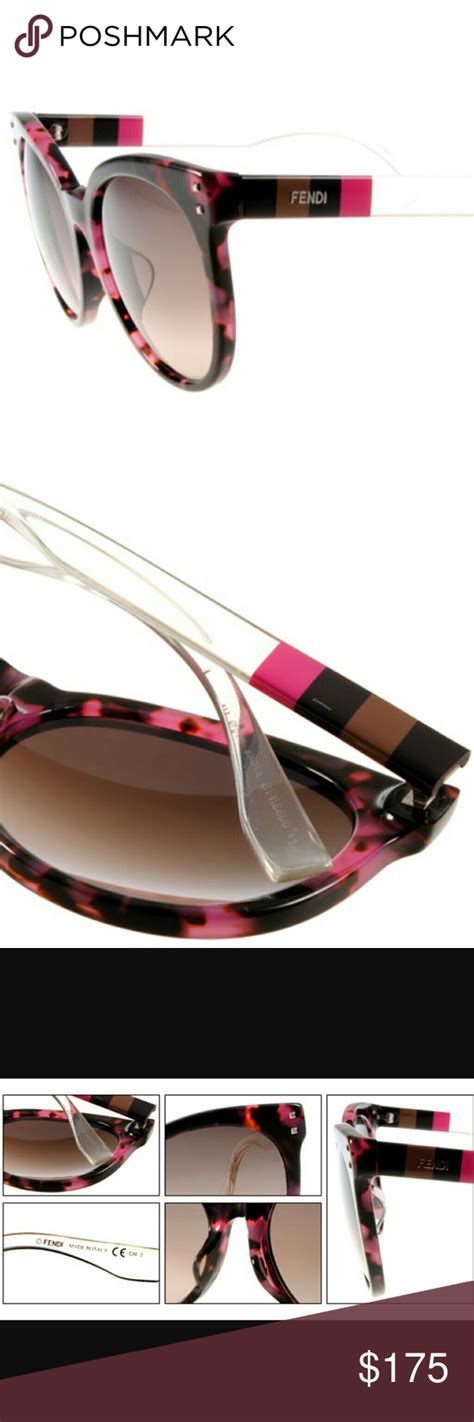 fendi e7o fuchsia havana with brown gradient lens|Fendi Pequin Fuchsia Havana Brown Shade Sunglasses.